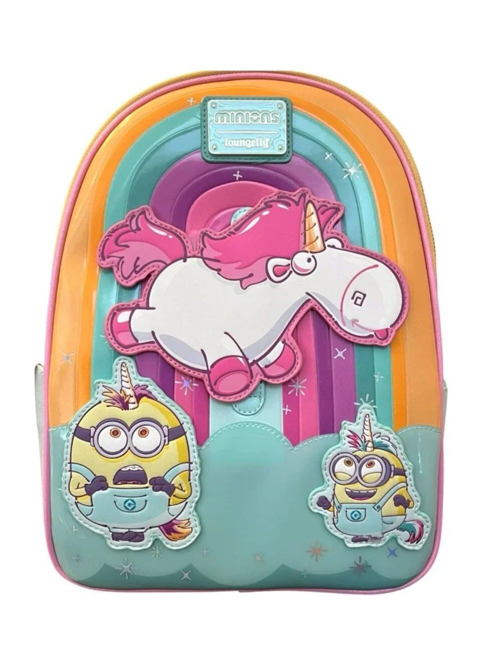 Loungefly Minions Unicorn Rainbow Mini Backpack NWT